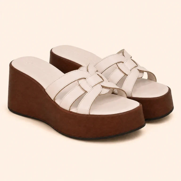 sabot compensé beige